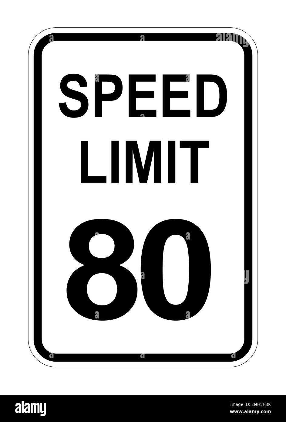 Traffic Sign SPEED LIMIT 80 On White Background Illustration Stock traffic-sign-speed-limit-80-on-white-background-illustration-stock