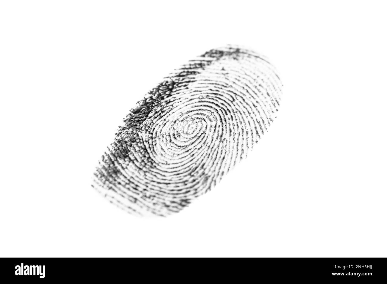 Black fingerprint made with ink on white background Stock Photo Alamy