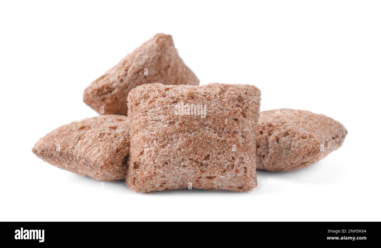 Sweet crispy corn pads isolated on white Stock Photo