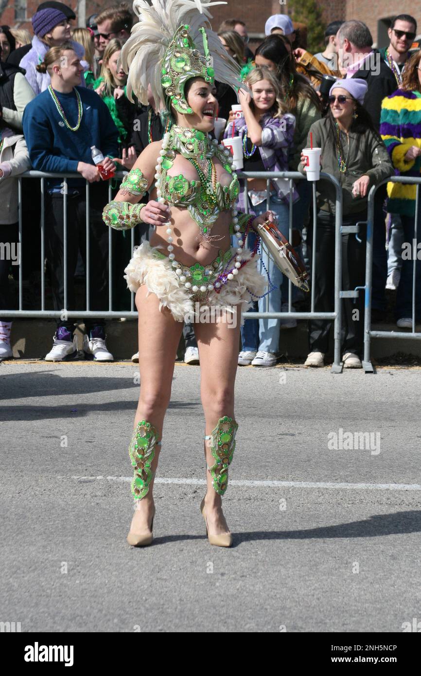 St. Louis Mardi Gras Parade in SoulardSt. Louis, Missouri, USA Stock