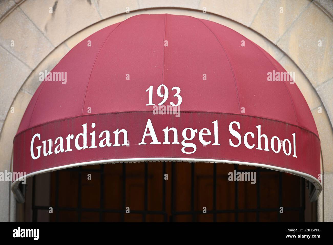 Exterior view of Guardian Angel Catholic school which is slated to
