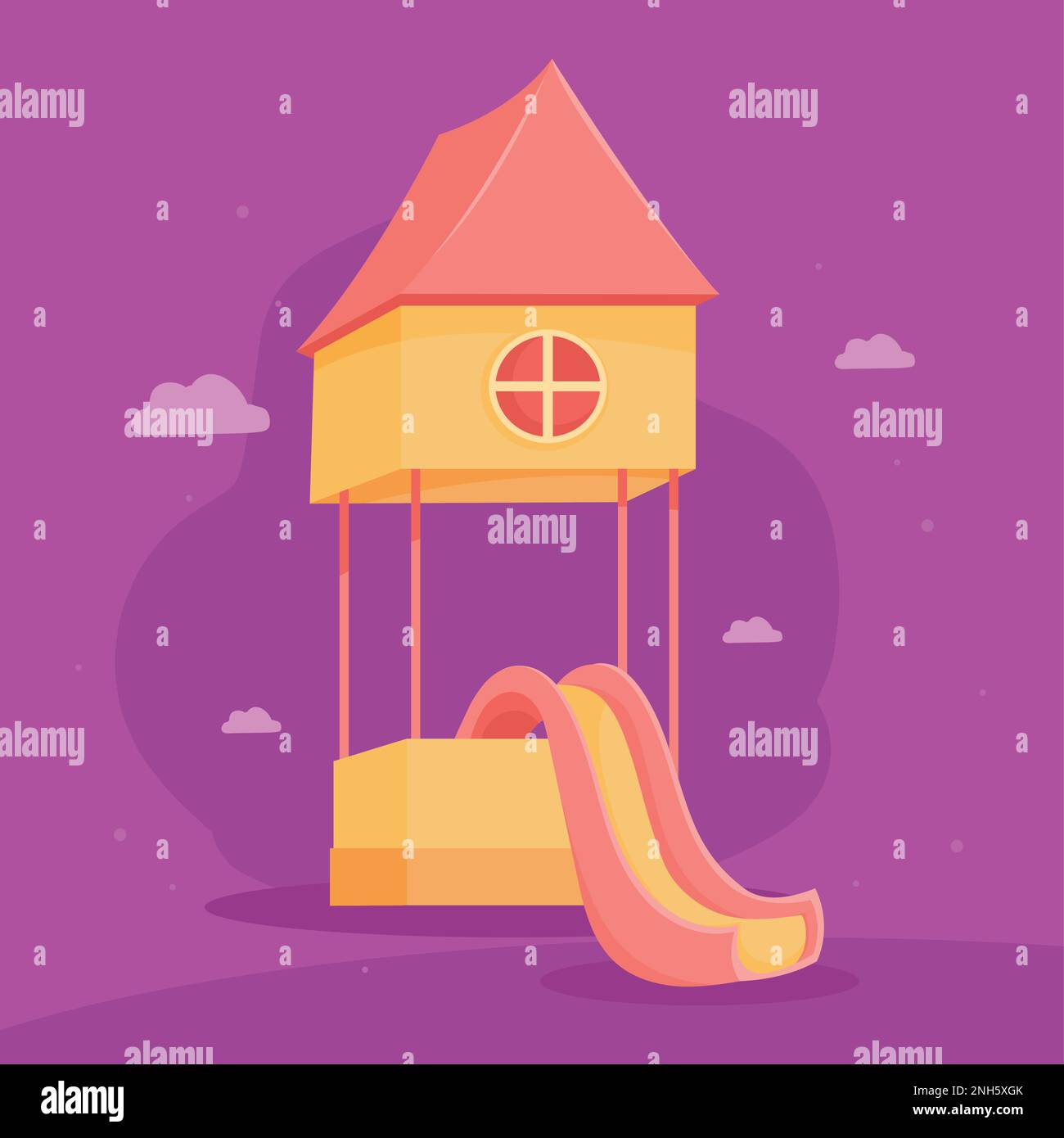 water park slide castle scene Stock Vector Image & Art - Alamy