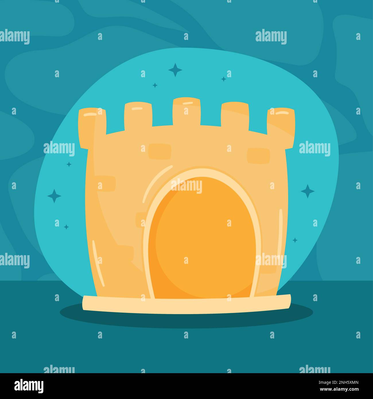 sand castle tower in poster Stock Vector Image & Art - Alamy