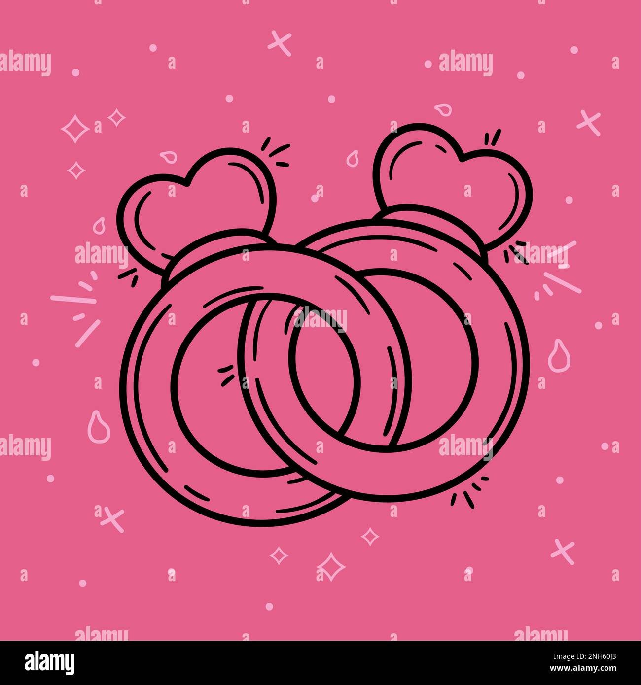hearts love in rings icon Stock Vector Image & Art - Alamy