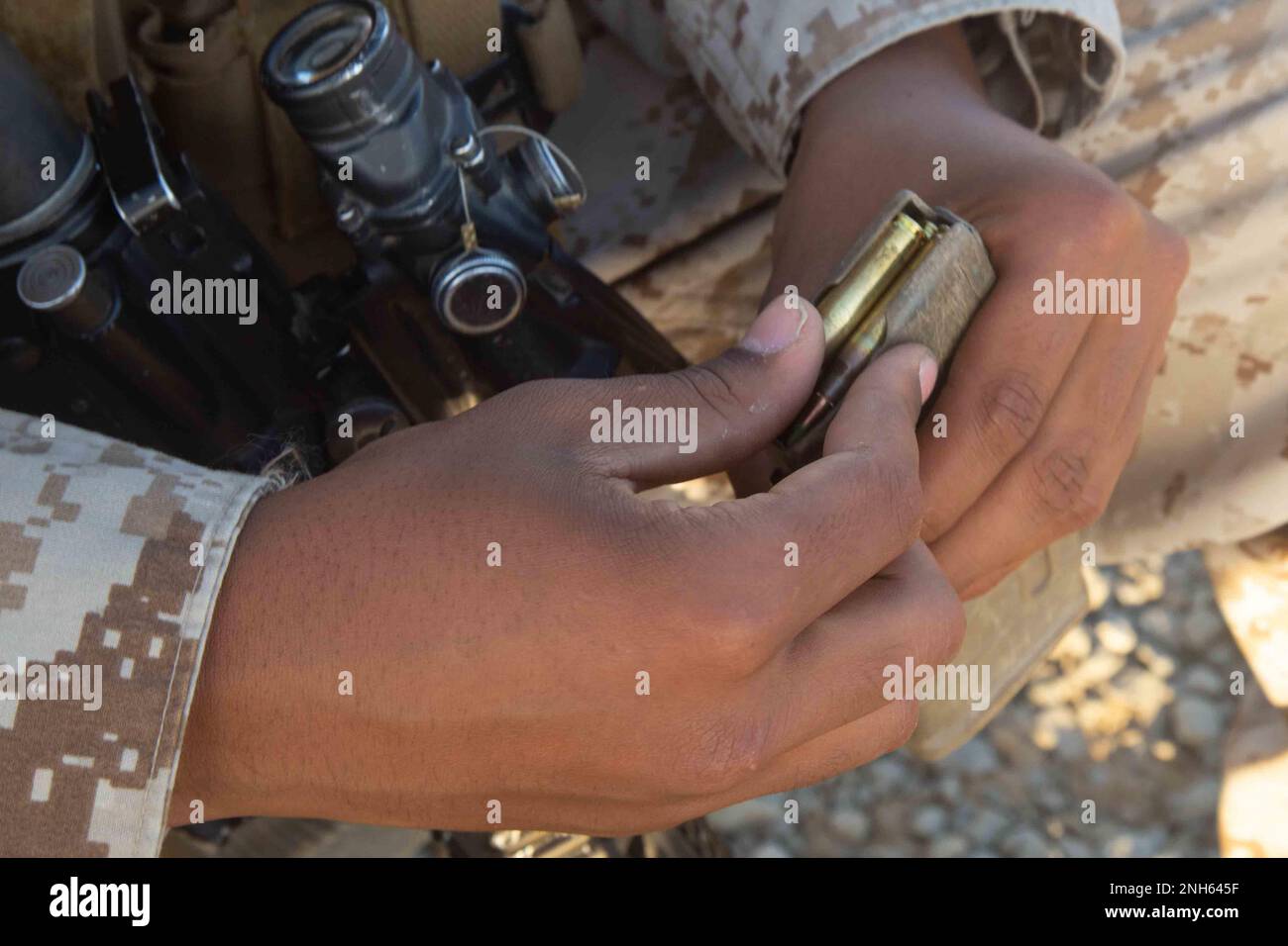 U.S. Marine Corps recruit with Hotel Company, 2nd Recruit Training