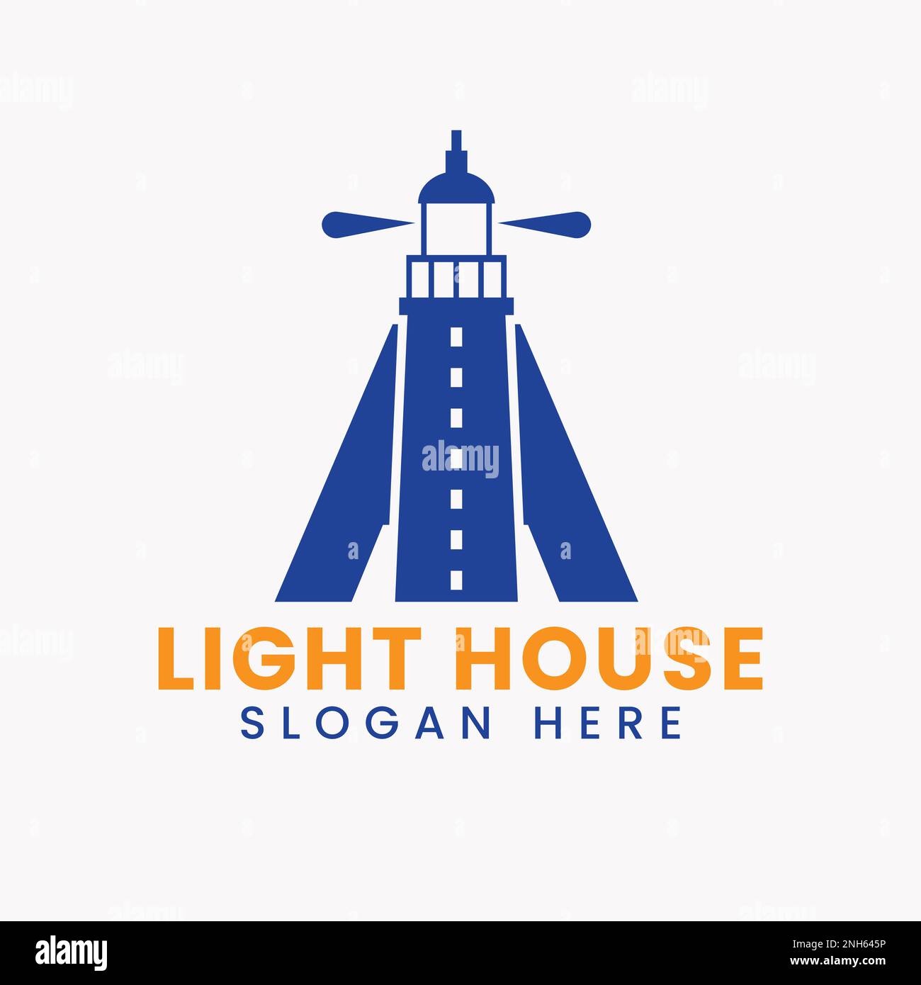 Letter A Light House Logo Vector Concept. Light House Logotype Stock Vector
