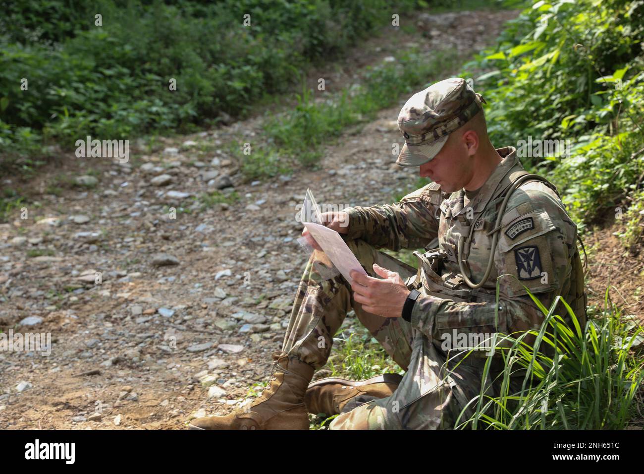 Private First Class Isacc Ellis, a member Eighth Army's 2022 Best Squad ...