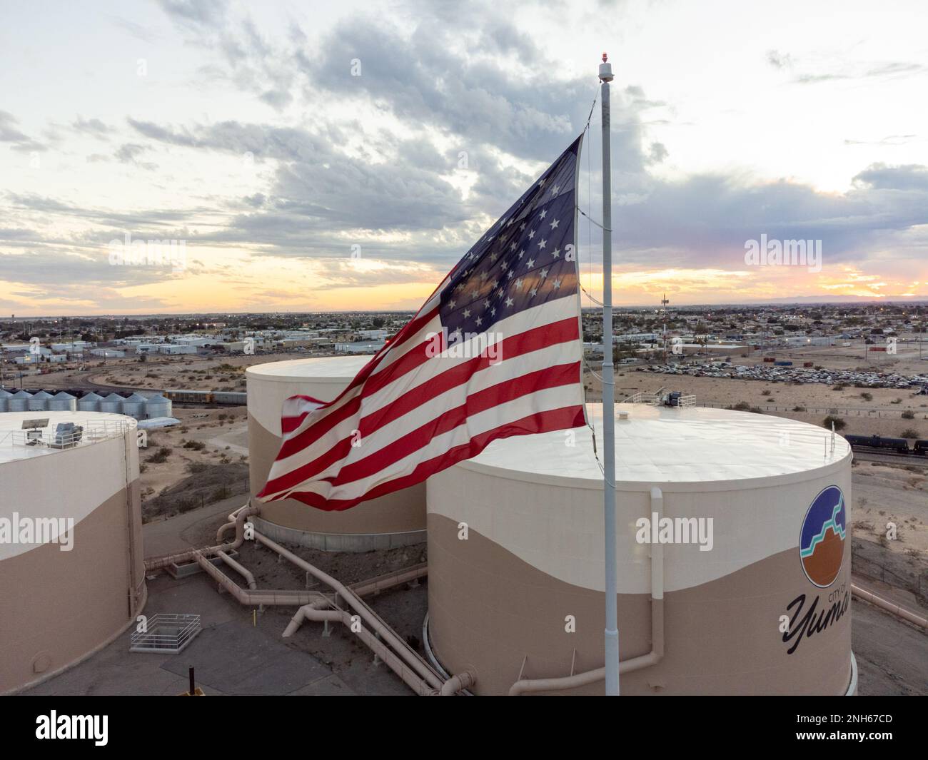 Yuma Water Tanks Stock Photo Alamy
