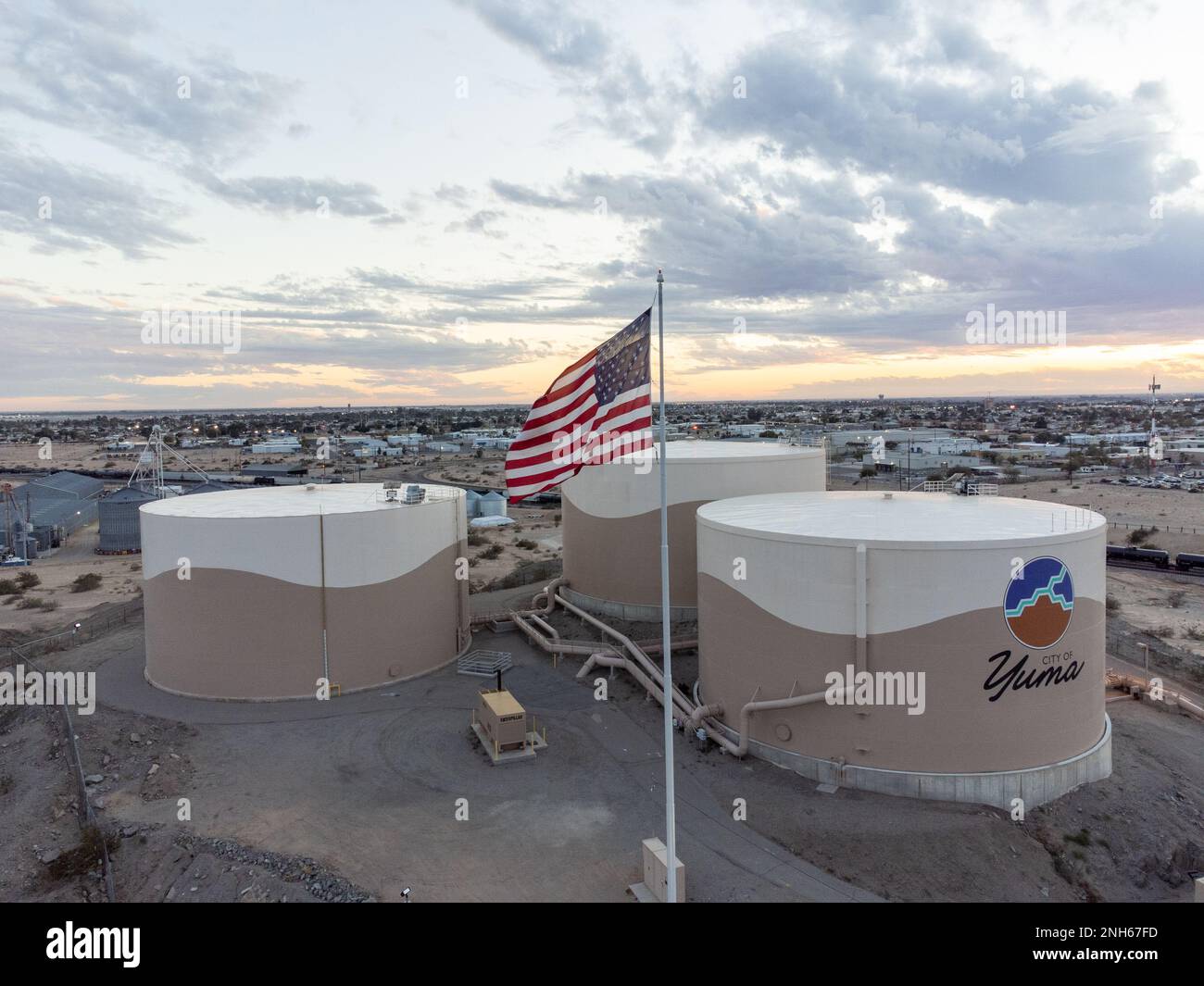 Yuma Water Tanks Stock Photo Alamy