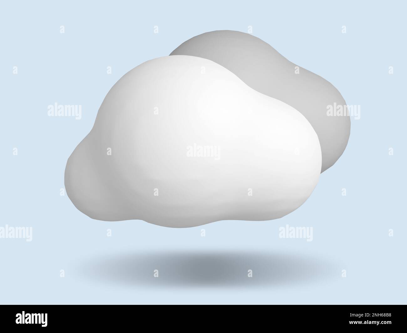 Cloudy 3D Weather icon. 3D render illustration Stock Photo - Alamy