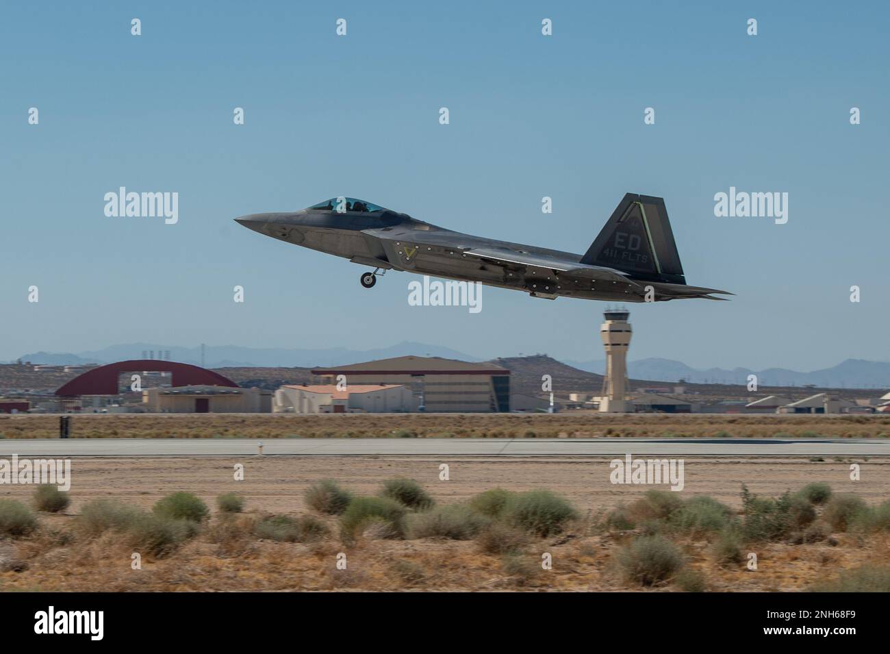 An F-22 Raptor from the 411th Flight Test Squadron, 412th Test Wing ...