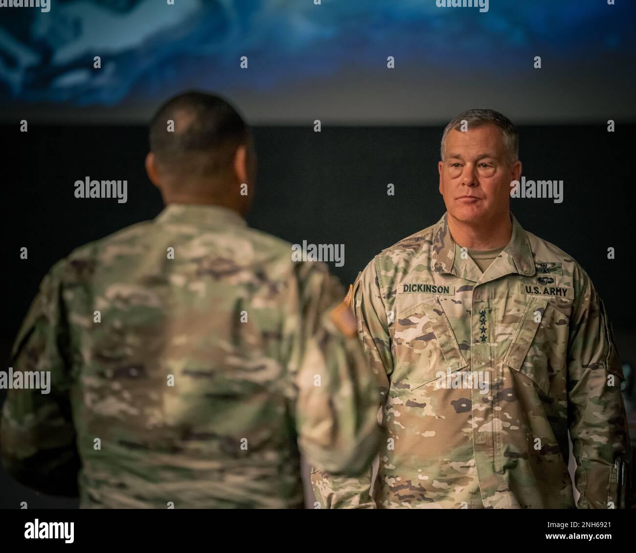 Brig Gen. James R Risner U.S. Army Gen. James Dickinson, United States Space Command commanding ...