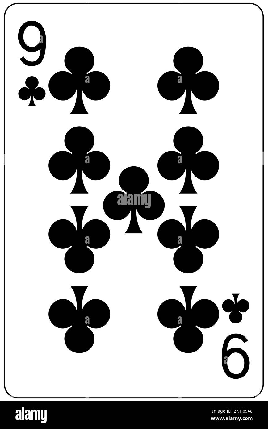 Nine of Clubs playing card Stock Photo Alamy