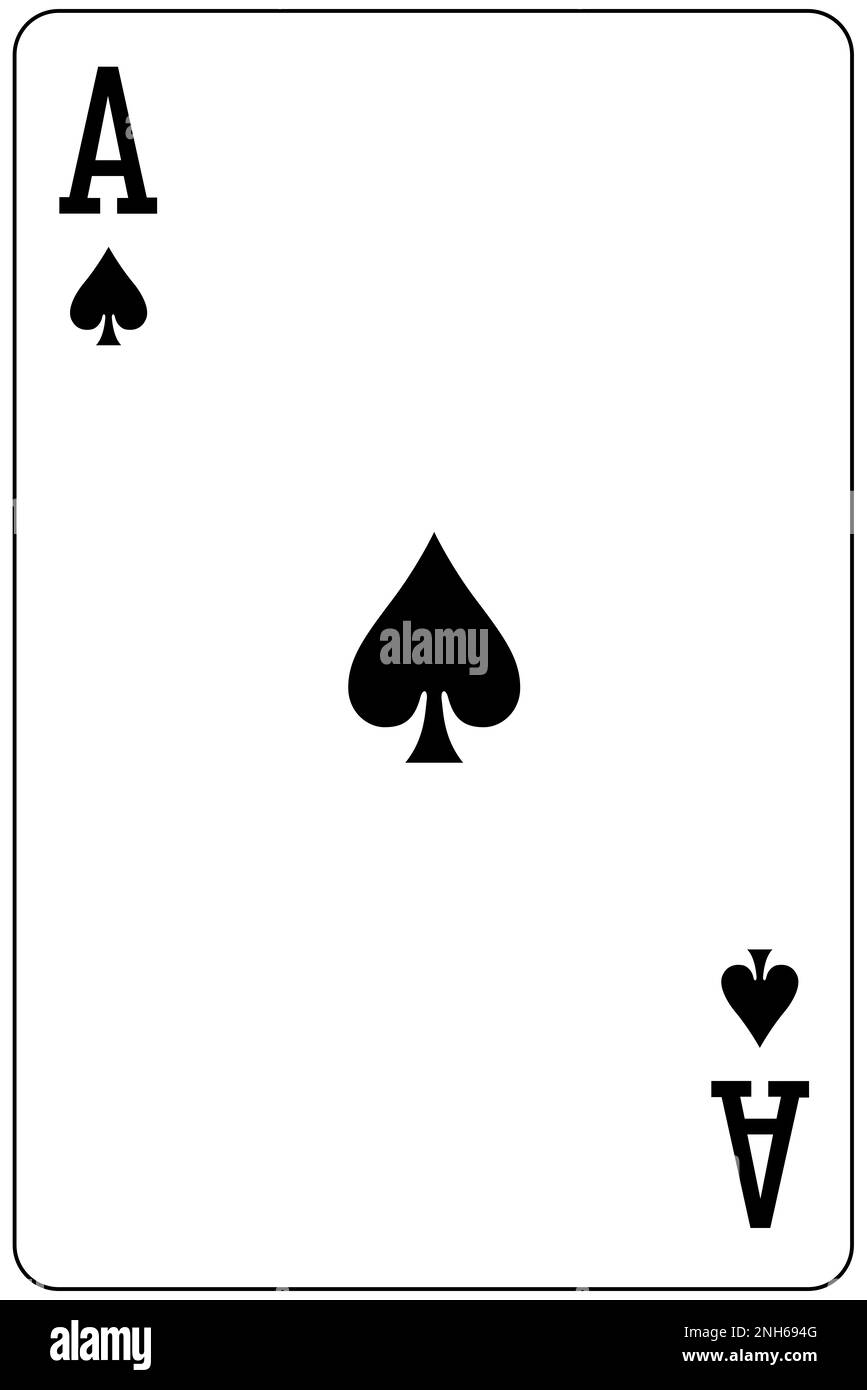 Ace of spades playing card Black and White Stock Photos & Images - Alamy