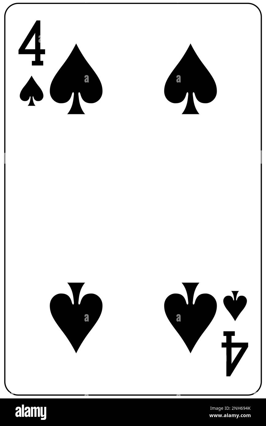Four of Spades playing card Stock Photo Alamy