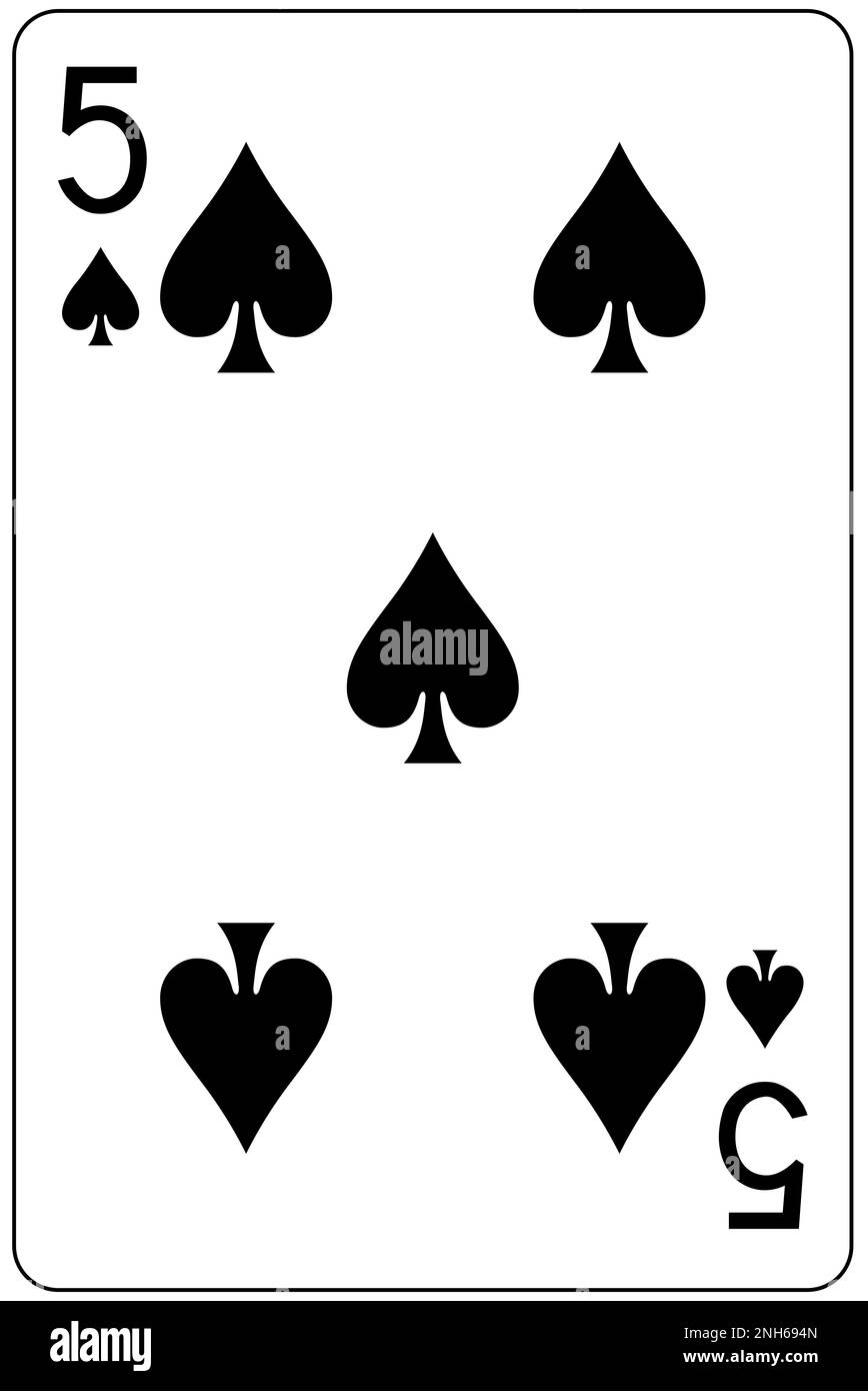 Five of Spades playing card Stock Photo Alamy