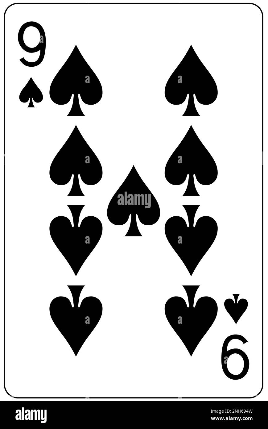 Nine of Spades playing card Stock Photo Alamy