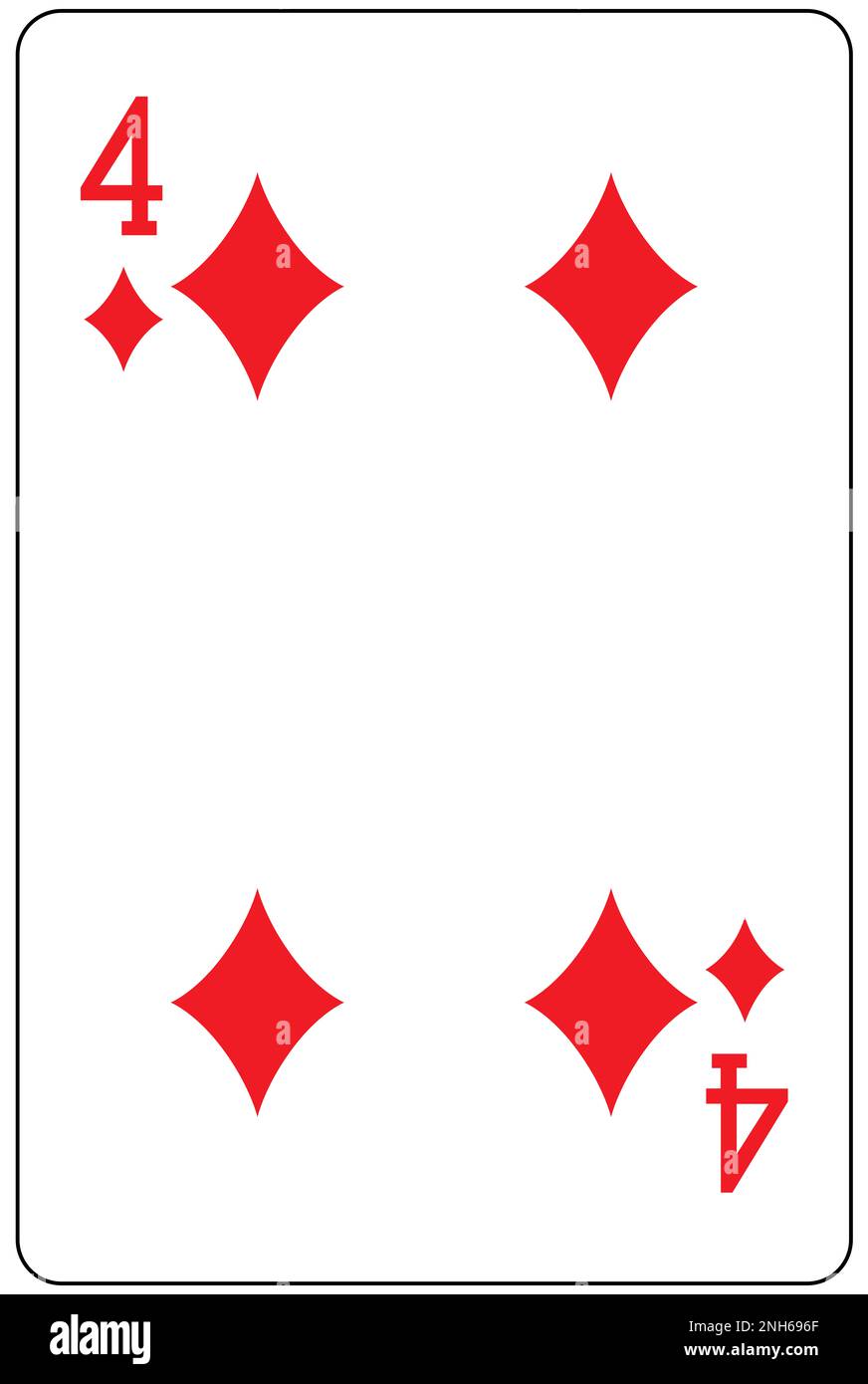 Four of diamonds playing card Stock Photo Alamy