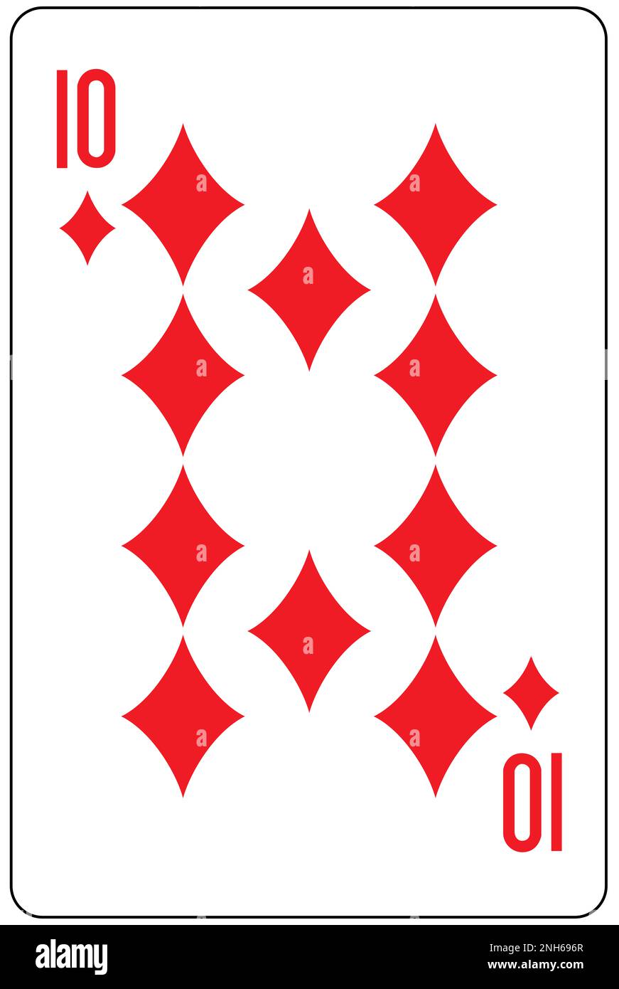 Ten of diamonds playing card Stock Photo - Alamy