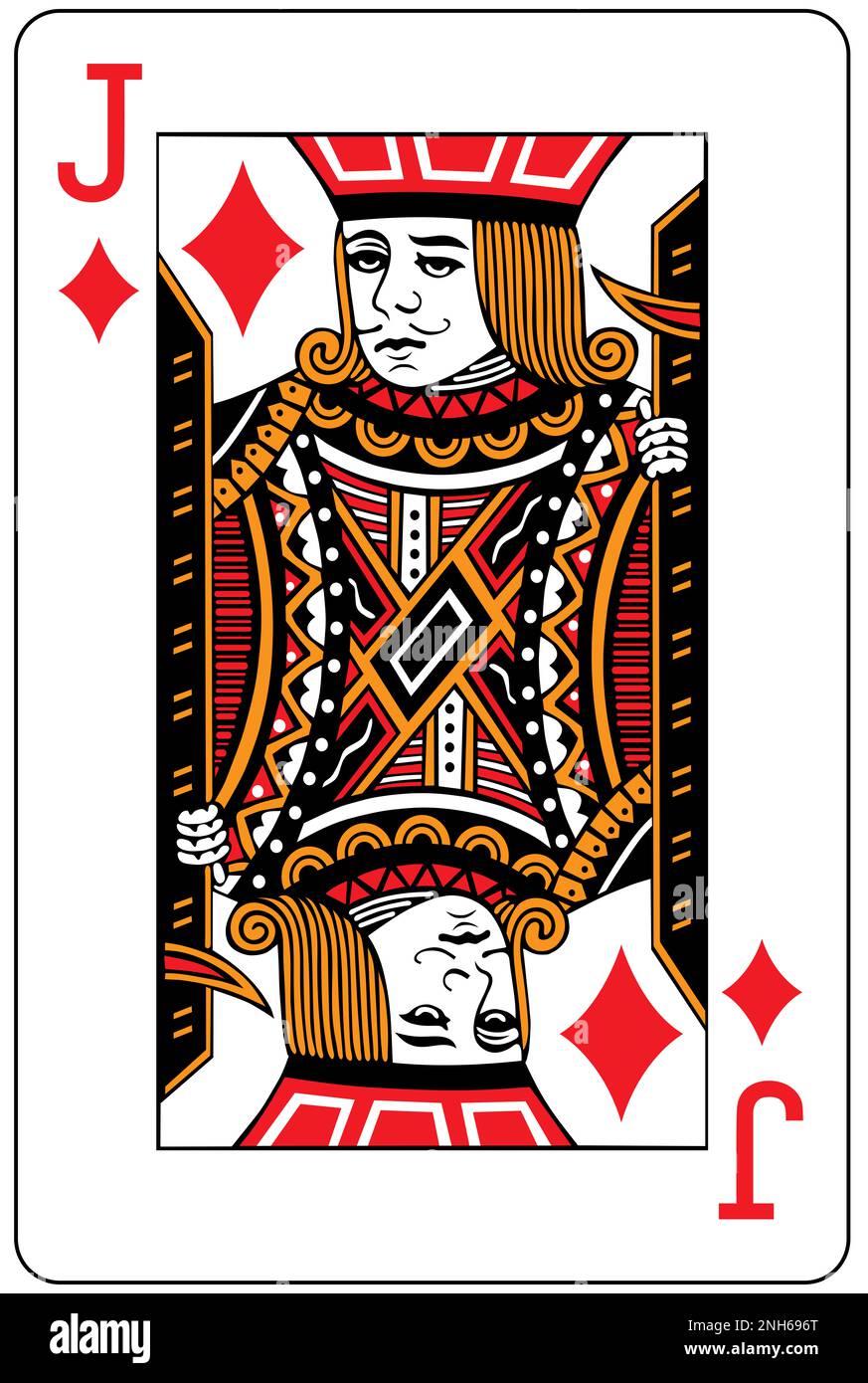 Three Playing Cards: King, Queen and Jack of Diamonds. Stock Image - Image  of game, diamonds: 141008989