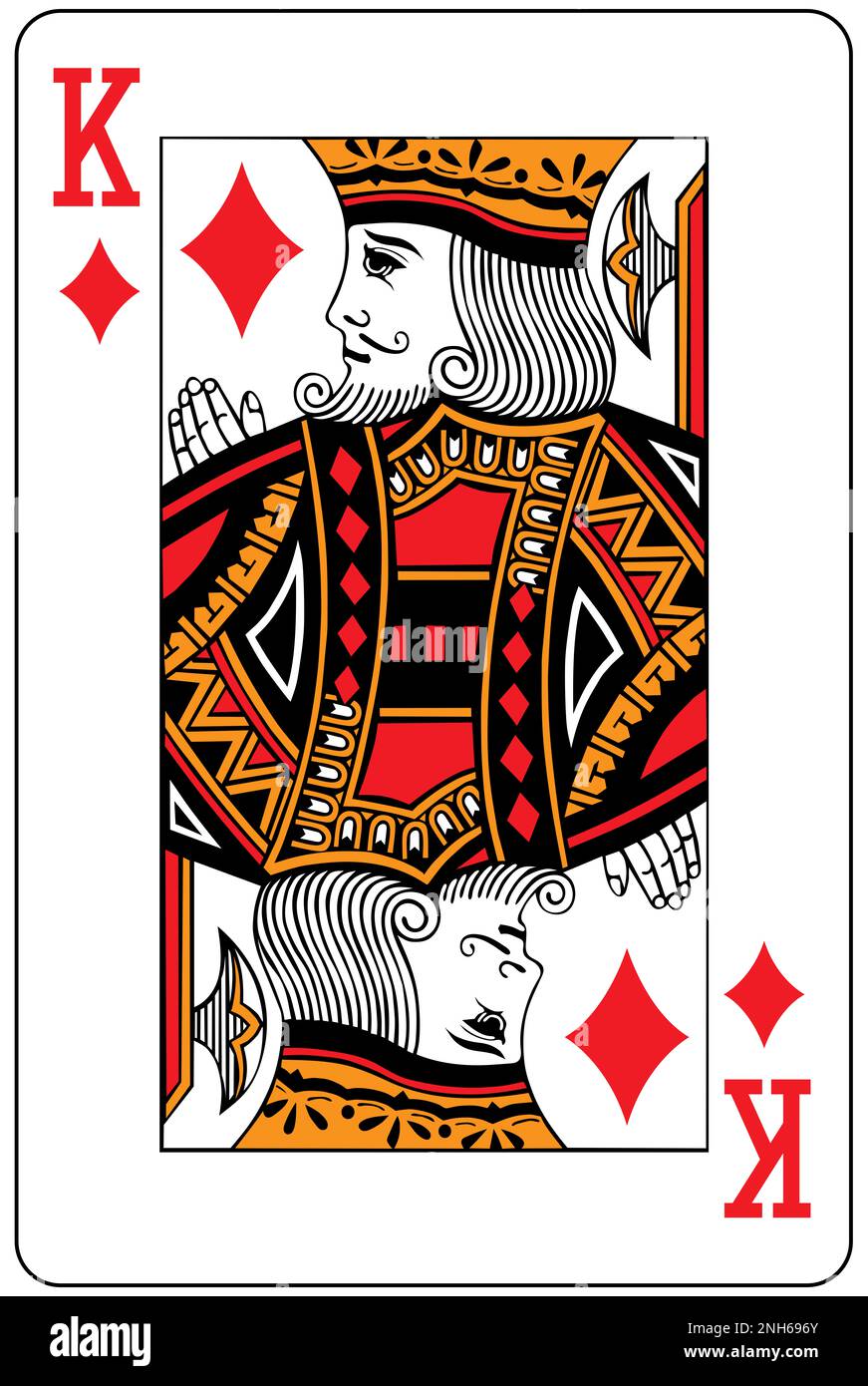 Three Playing Cards: King, Queen and Jack of Diamonds. Stock Image - Image  of game, diamonds: 141008989