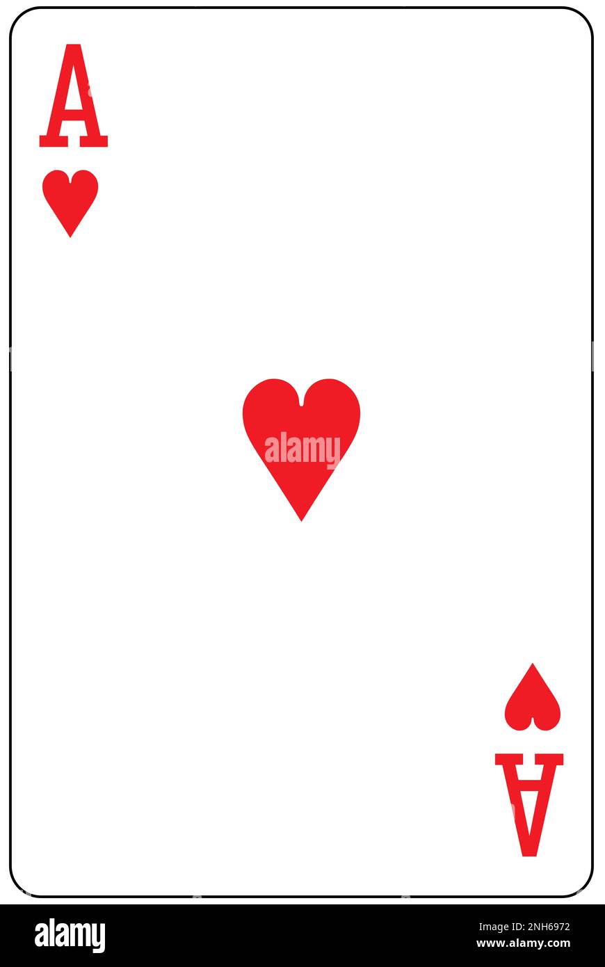 Ace of Hearts playing card Stock Photo Alamy