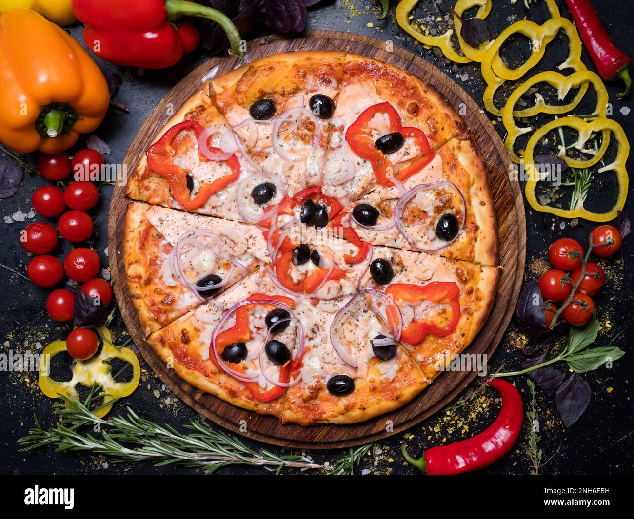 pizza junk food unhealthy nutrition italian meals Stock Photo Alamy