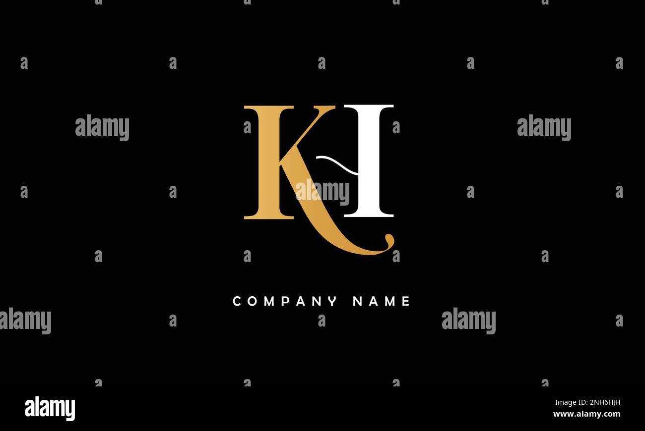 KH, HK Abstract Letters Logo Monogram Stock Vector