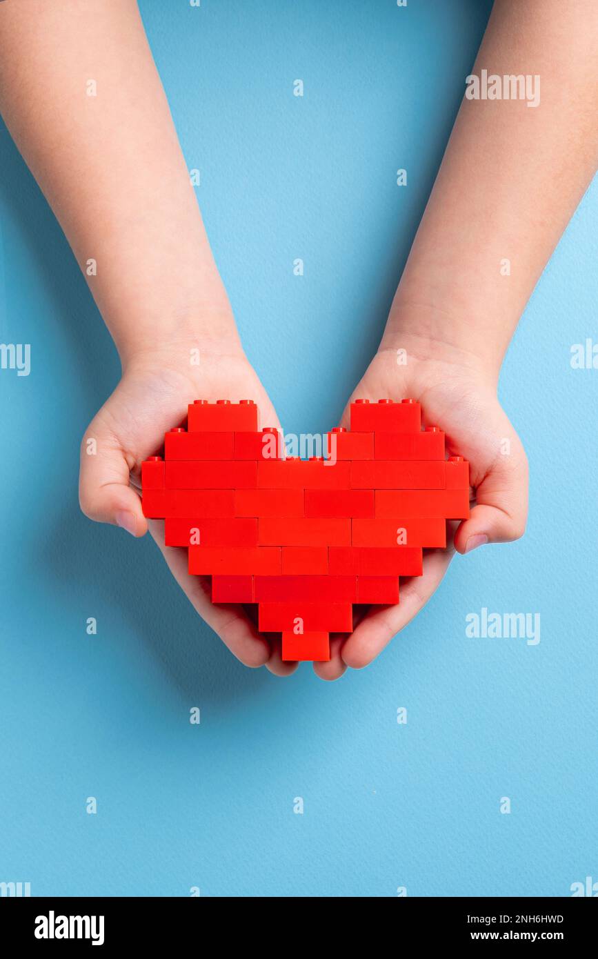 Red heart geometric shape hi-res stock photography and images - Alamy