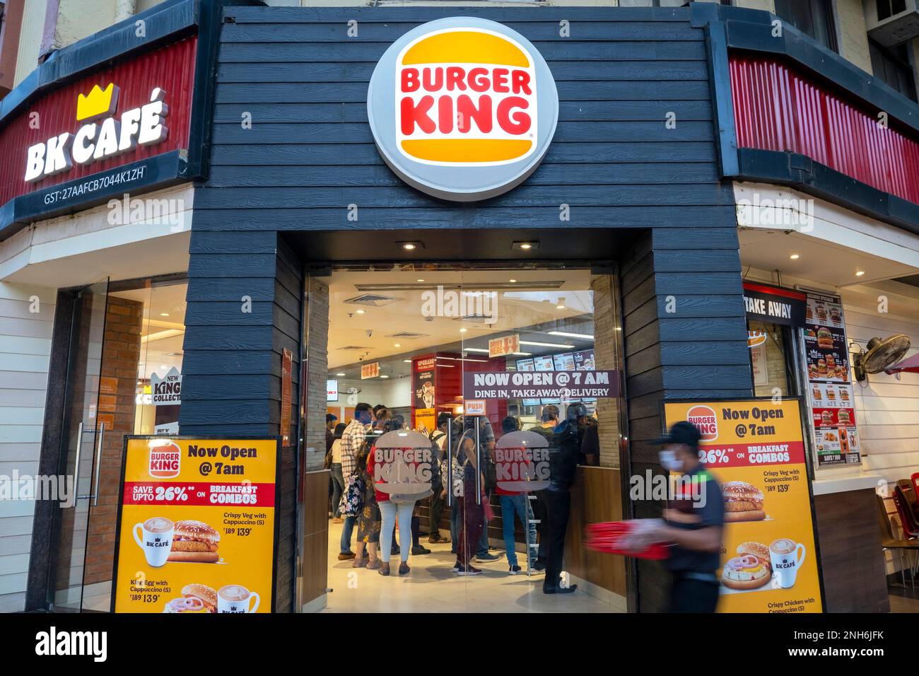 MUMBAI SEPT 24 Facade of Burger King restaurant in Mumbai on