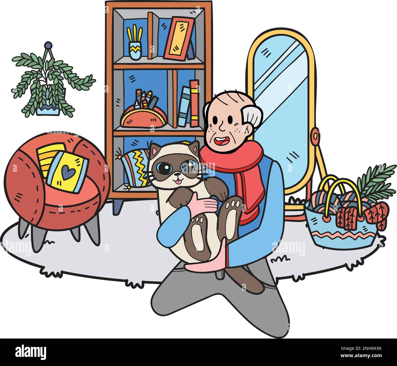 old-lady-holding-baby-stock-vector-images-alamy