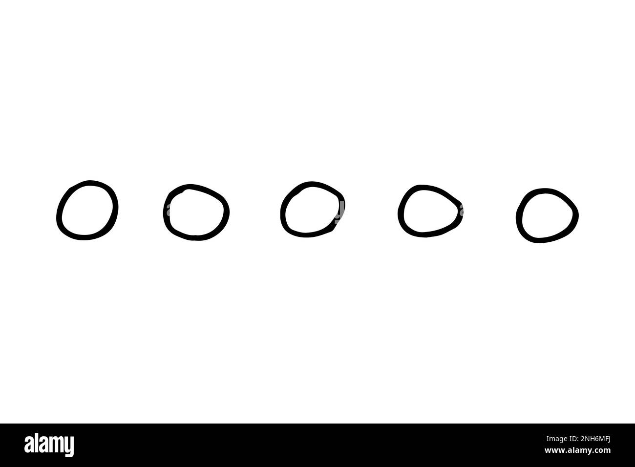 Vector grunge round brushes. Black stroke, stain, ink, dry brush image