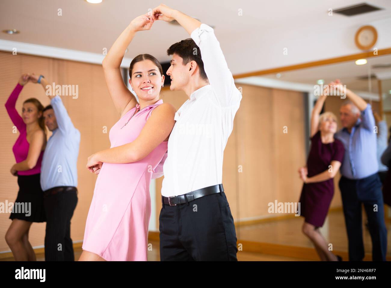 young women with partner dance samba Stock Photo - Alamy
