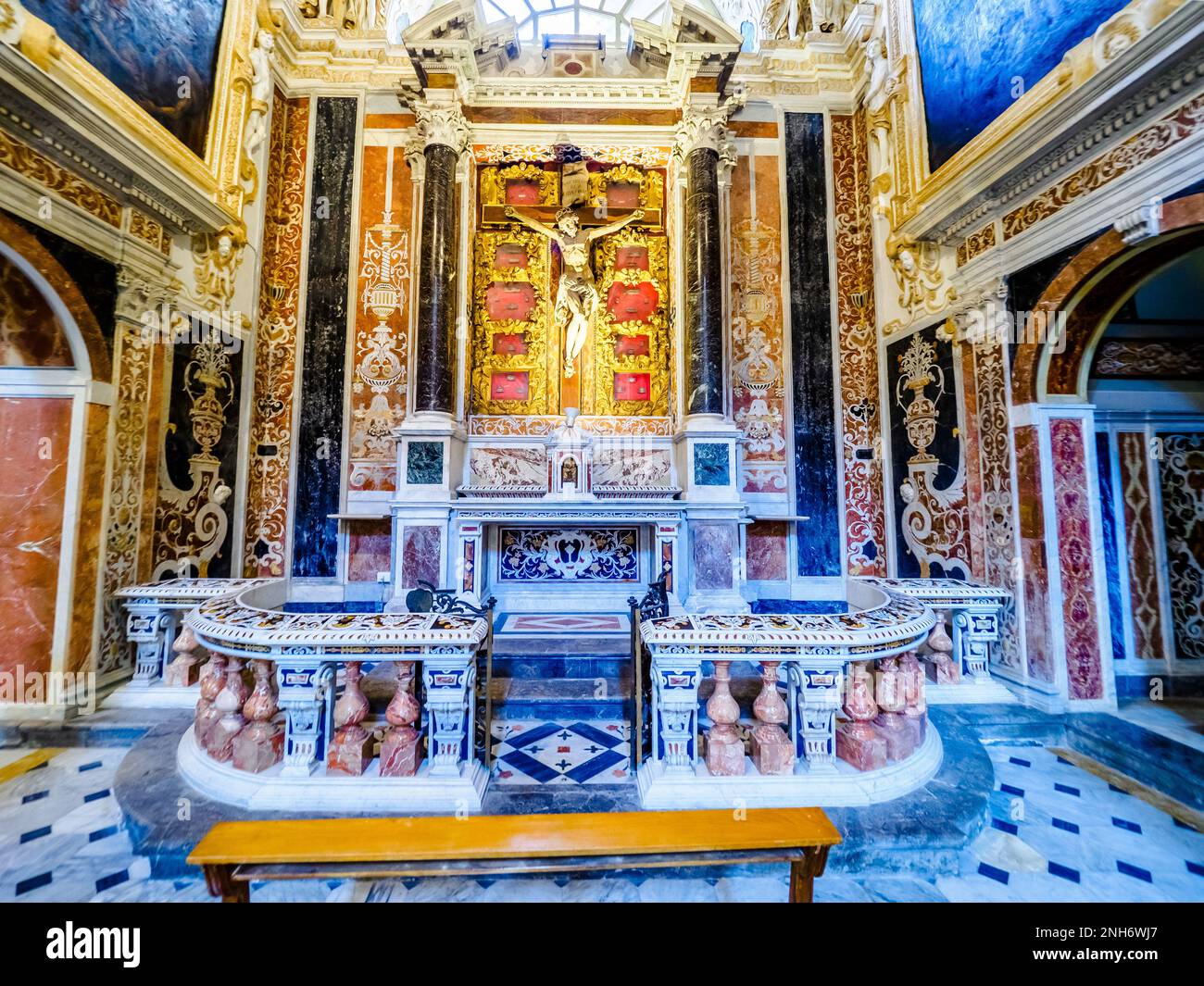 Chapel of the Most Holy Crucifix in the baroque style church of Jesus ...
