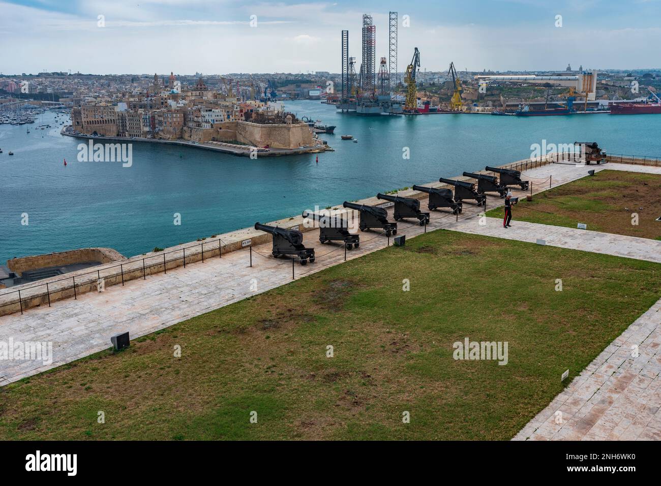 Saluting Battery, Malta Stock Photo Alamy
