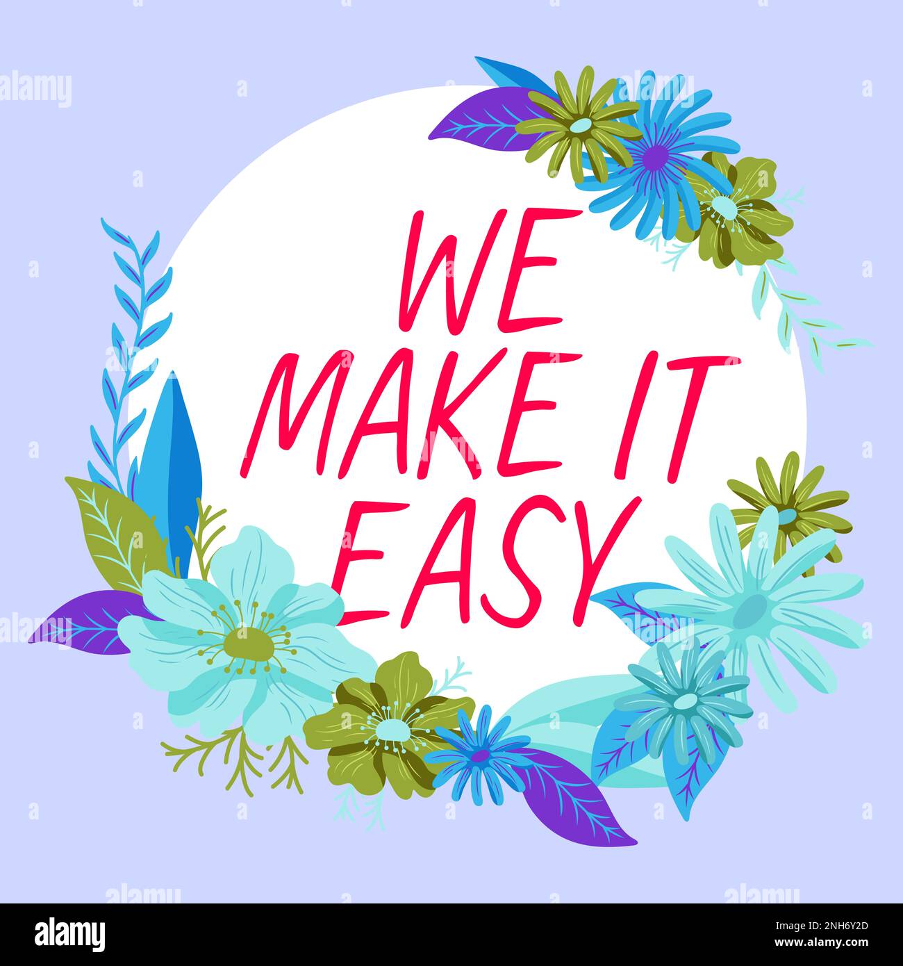 Text caption presenting We Make It Easy. Business showcase Offering ...