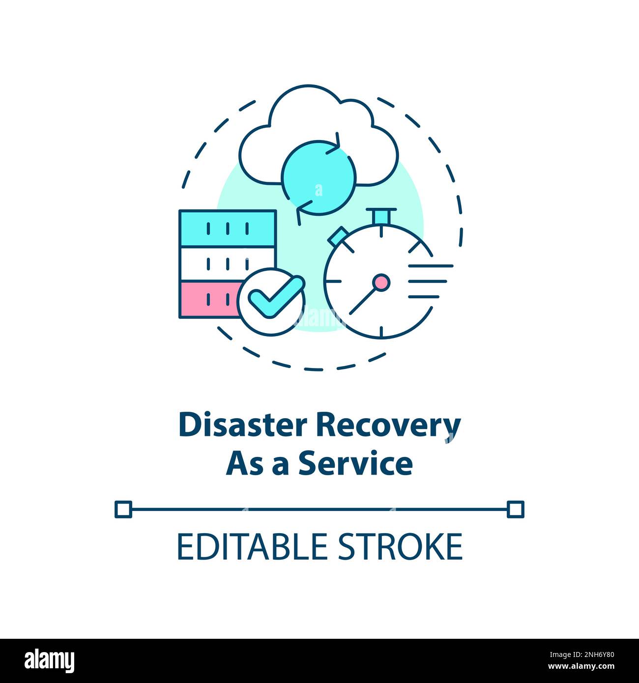 Disaster recovery as a service concept icon Stock Vector Image & Art ...