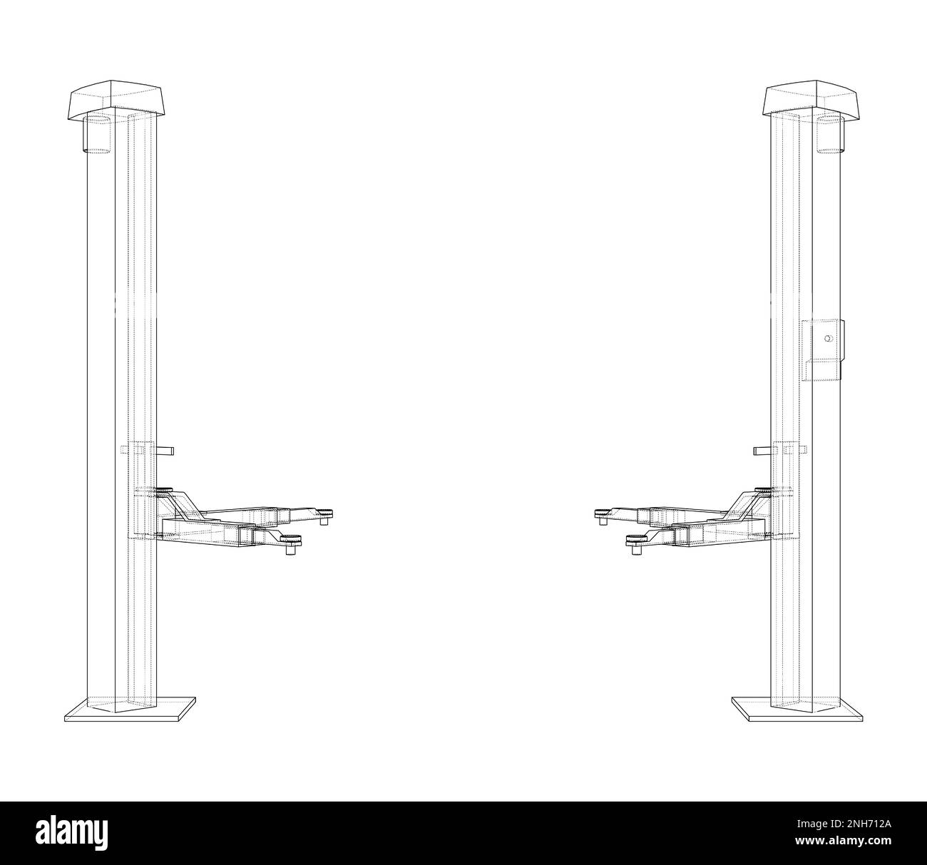 Car lift stand tower Stock Photo Alamy