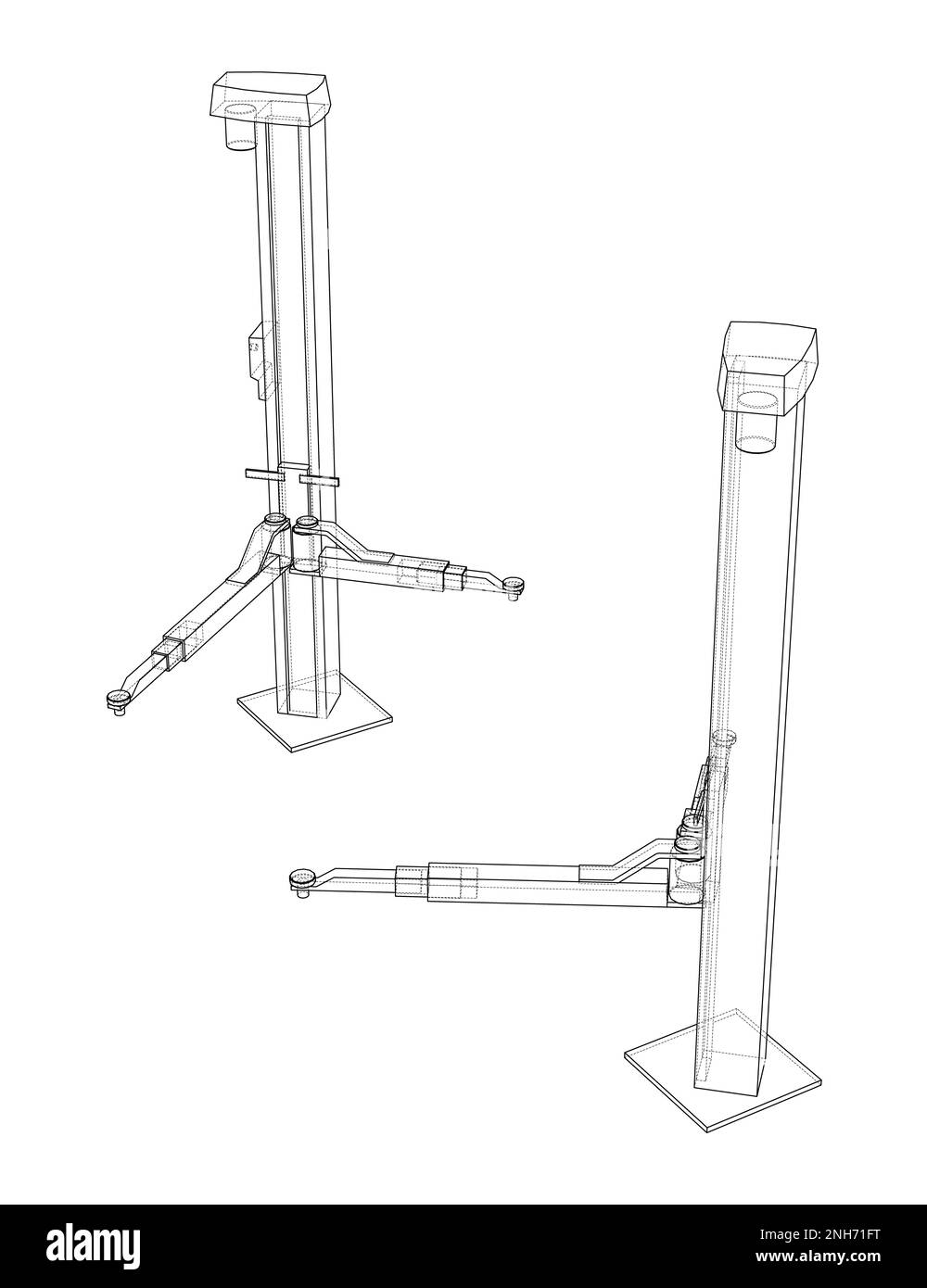 Car lift stand tower Stock Photo Alamy