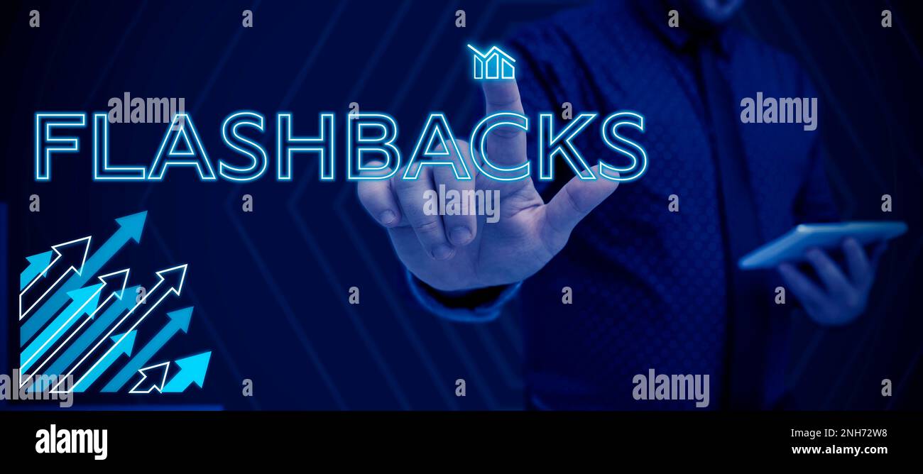 Inspiration showing sign Flashbacks. Business idea interruption of ...