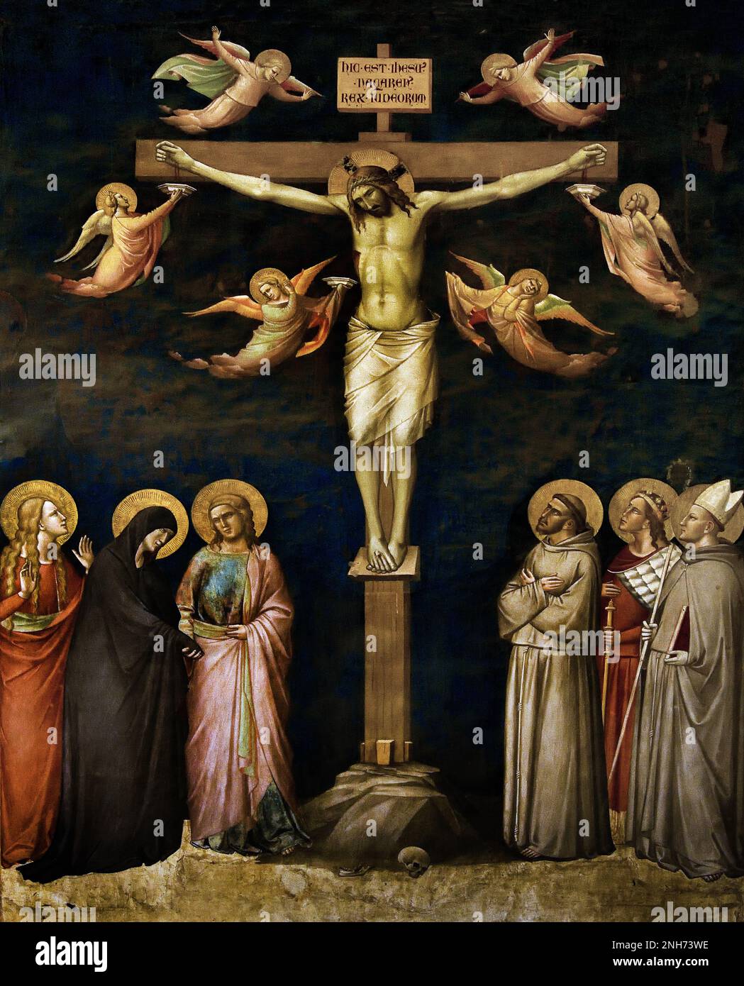 Crucifixion 1360 Fresco Sacristy, Santa Croche Church and Museum, by Leon  Battista Alberti 1470 Florence Italy ( The Basilica di Santa Croce  Franciscan church of Florence, Italy. e Piazza di Santa Croce,, image size:1049x1390