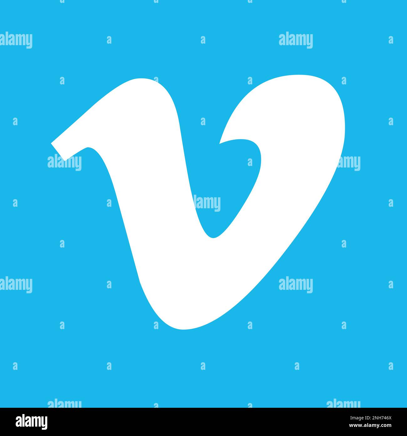 Vimeo social media app icon. Square shape vector illustration Stock ...