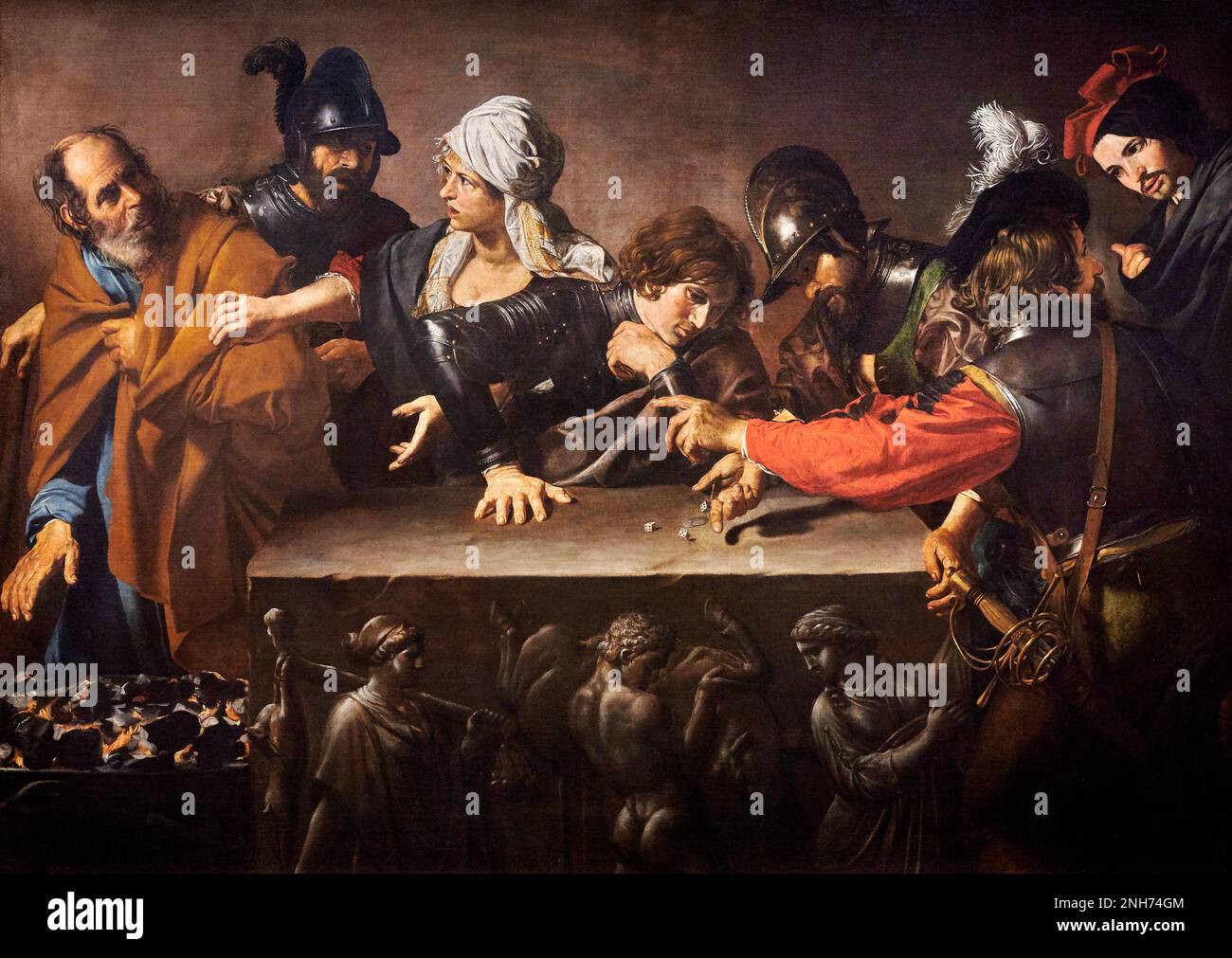 Negazione di S. Pietro  - olio su tela - Valentin de Boulogne  - 1622  - Firenze, Fondazione di Studi di Storia dell’Arte Roberto Longhi Stock Photo