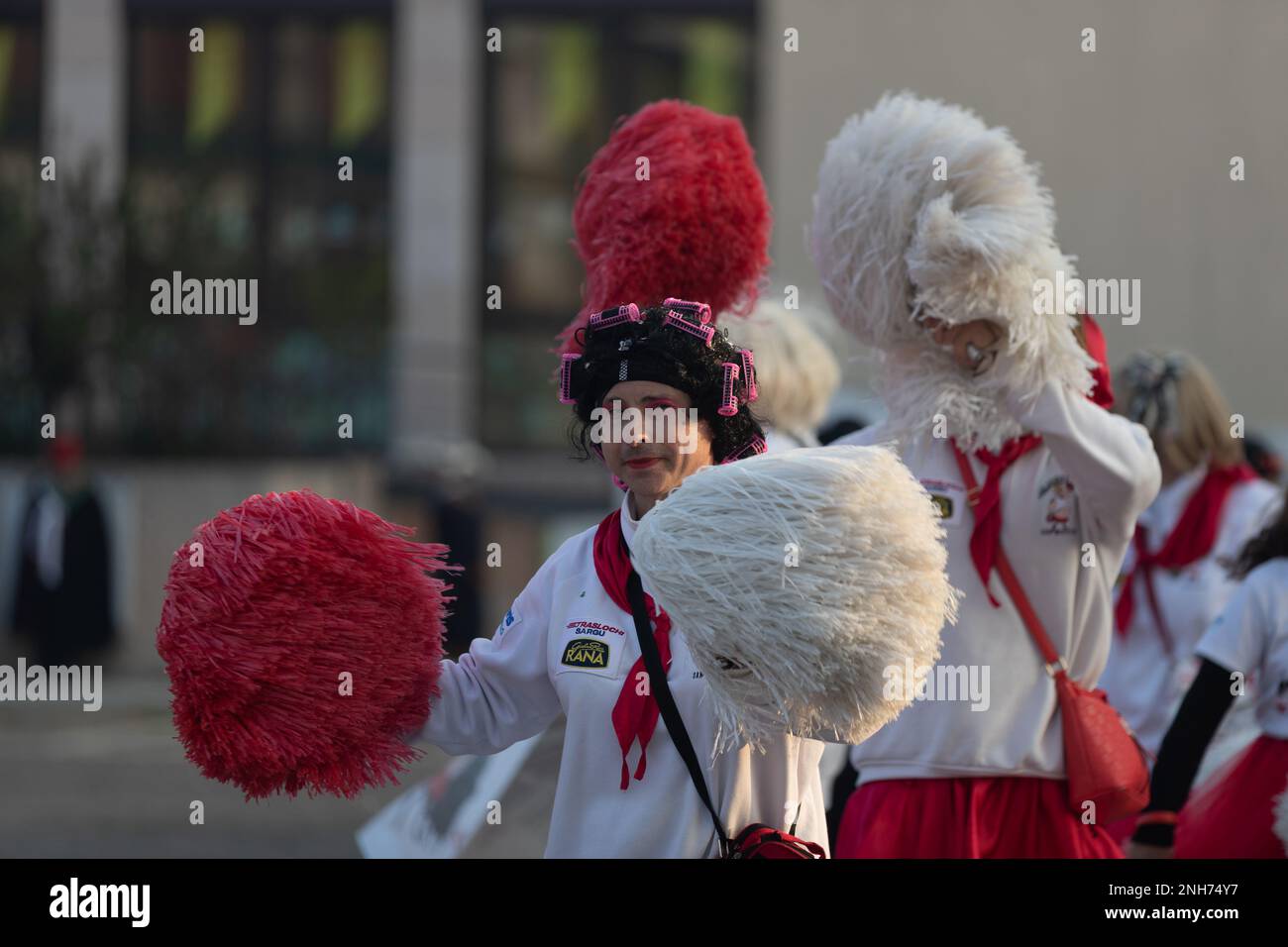 GenderBending Cheerleader Dance Unconventional Carnival Fun Stock