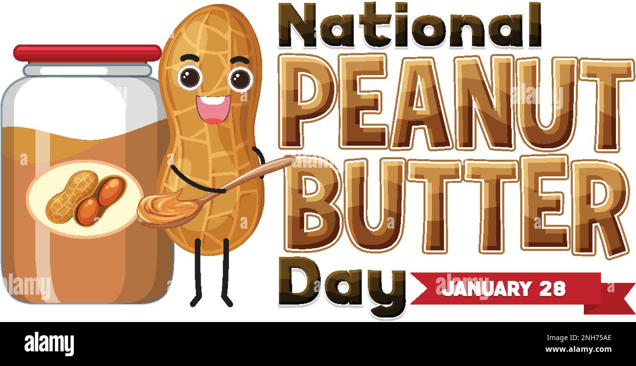National Peanut Butter Day Banner Design illustration Stock Vector
