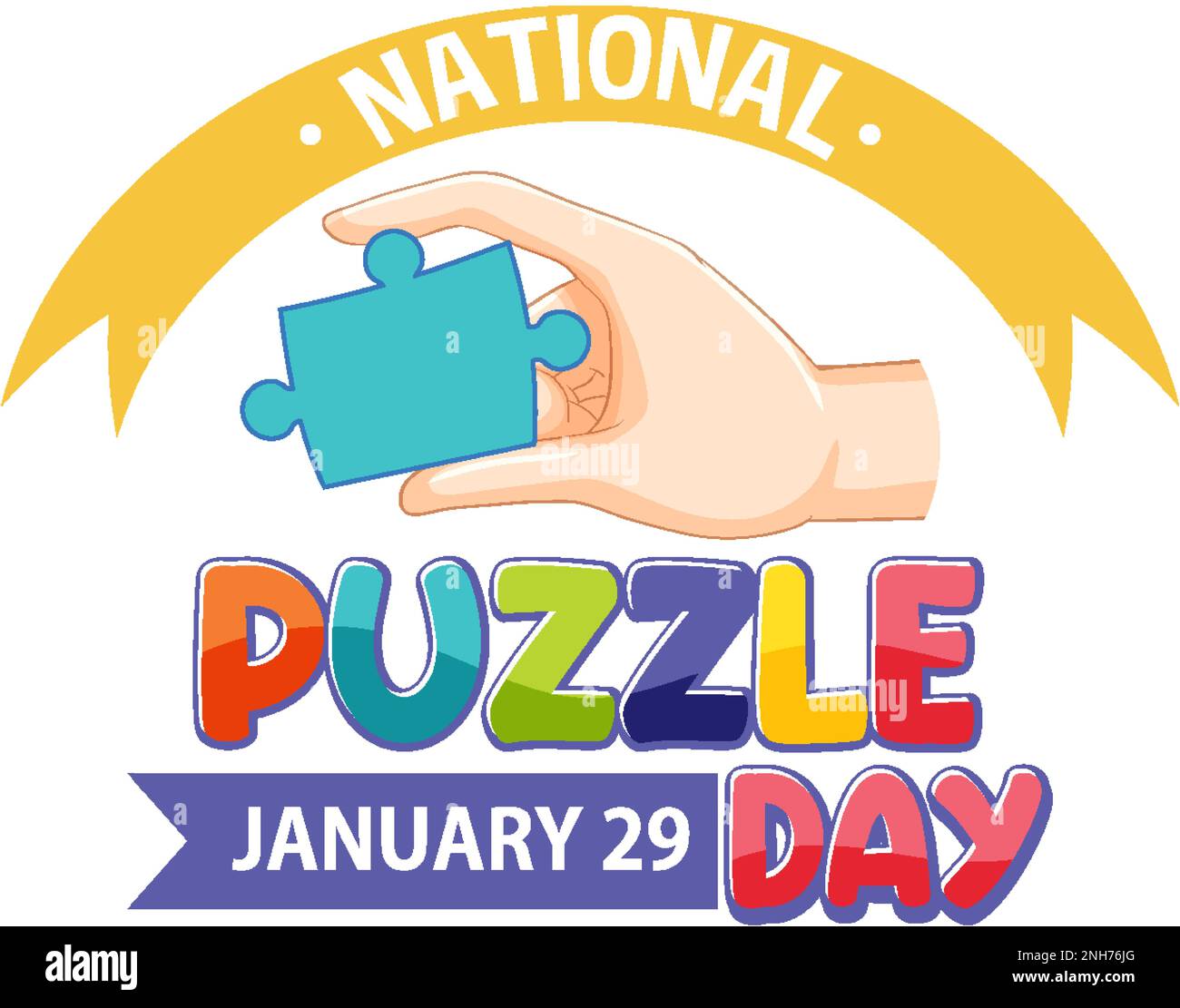 National Puzzle Day Banner Design illustration Stock Vector Image & Art Alamy