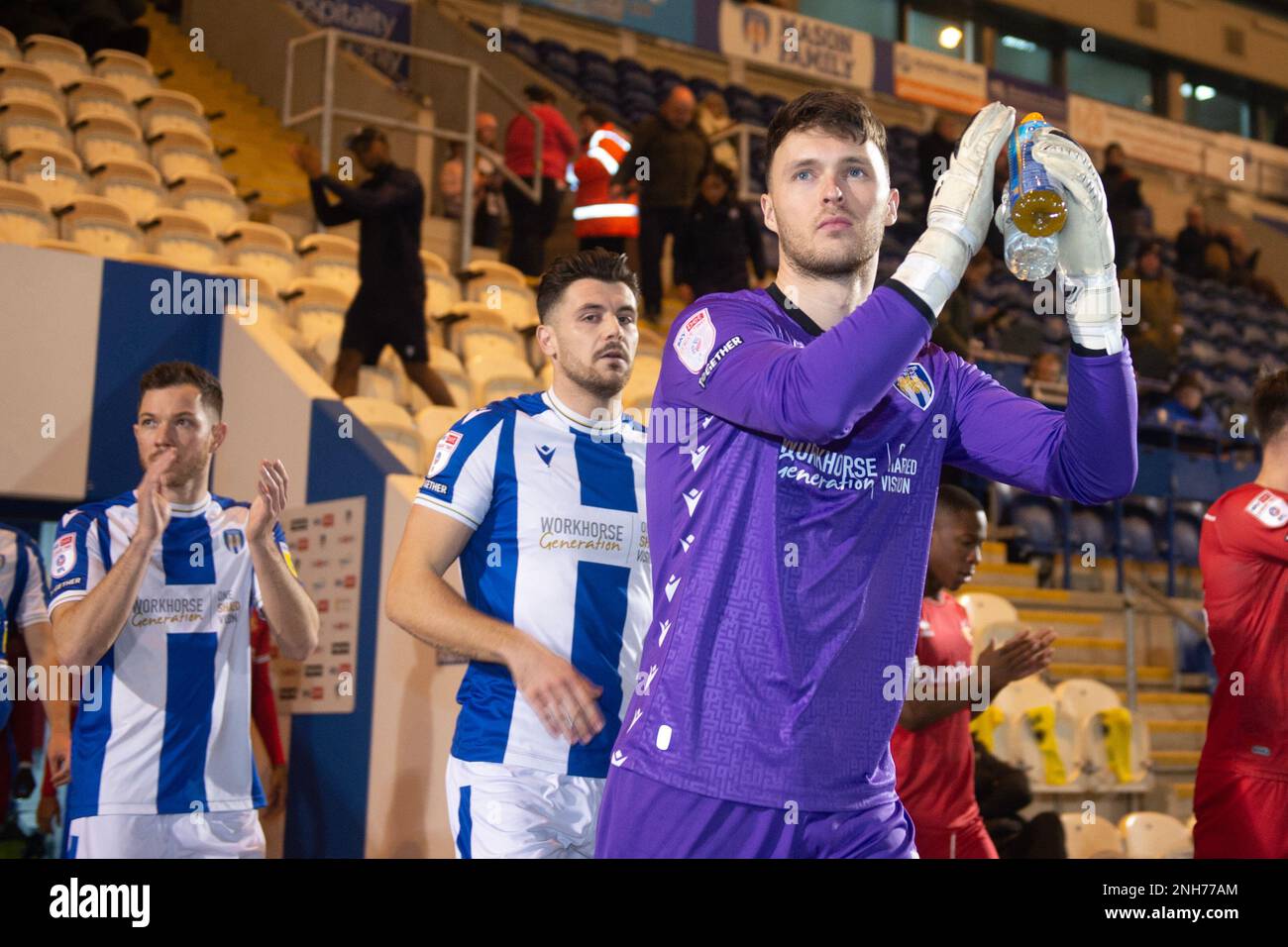 Kieran O'Hara of Colchester United - Colchester United v Walsall, Sky Bet League Two, JobServe Community Stadium, Colchester, UK - 14th February 2022  Editorial Use Only - DataCo restrictions apply Stock Photo