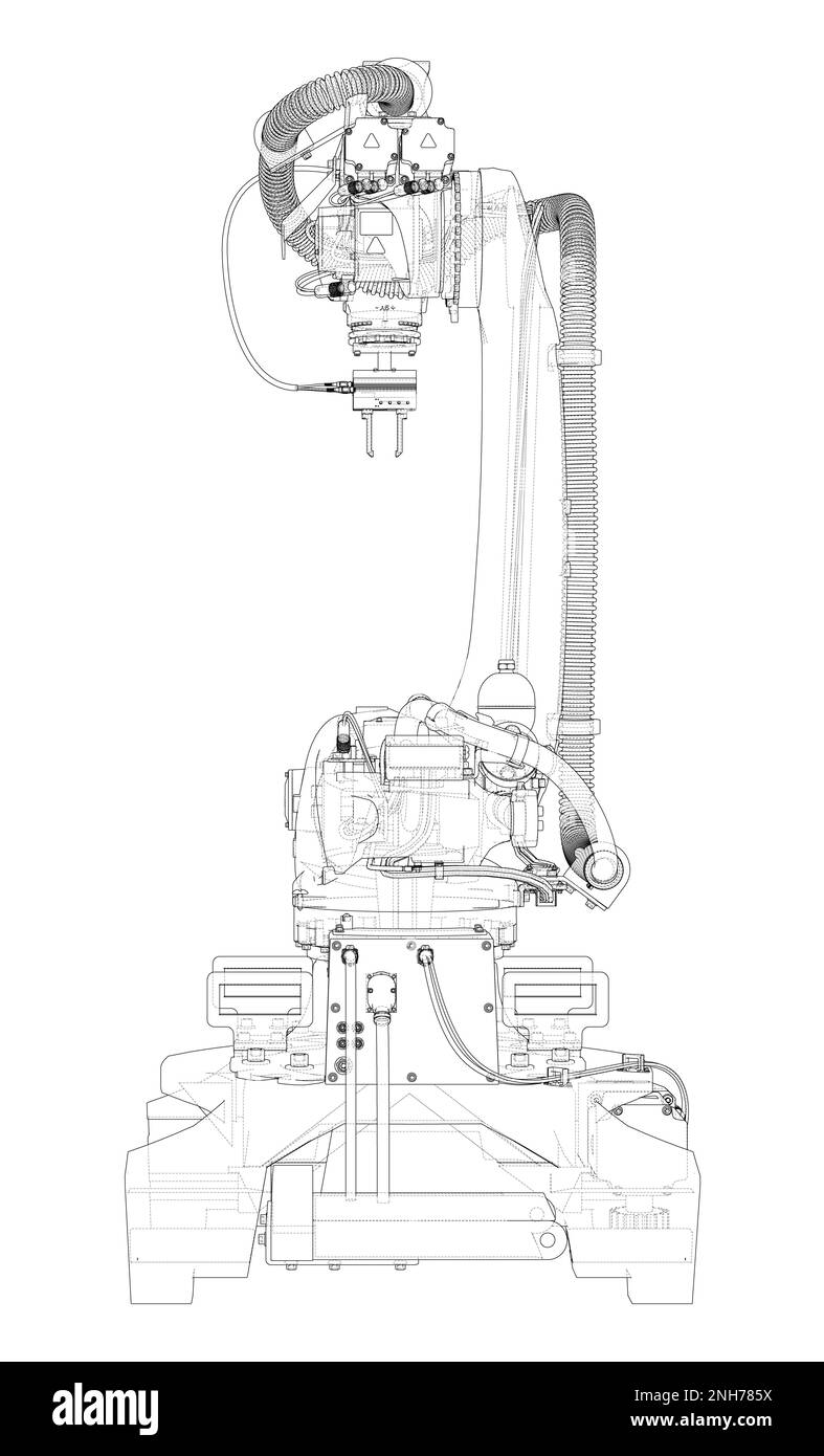 Industrial robot manipulator Stock Photo