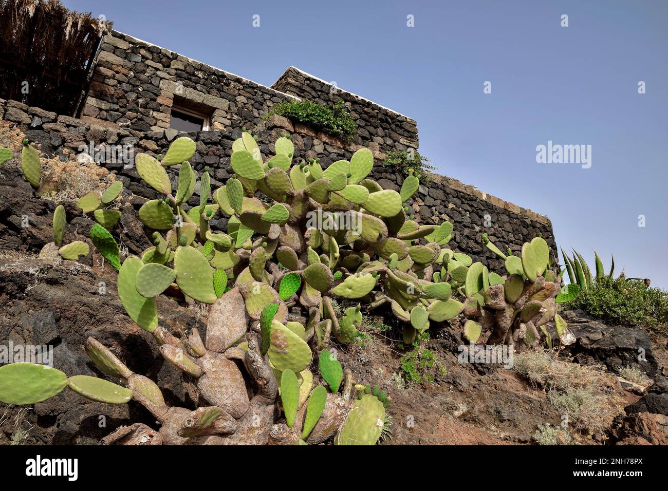 Typical Pantelleria house made of volcanic stone Stock Photo