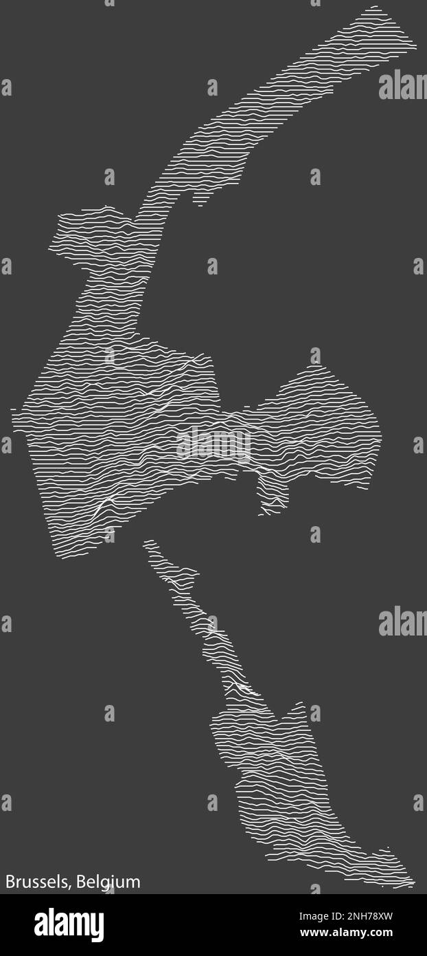 Topographic relief map of BRUSSELS, BELGIUM Stock Vector Image & Art